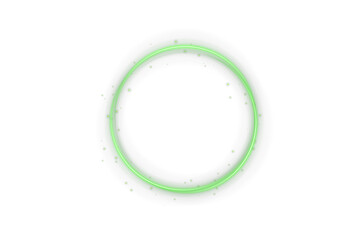 Neon eclipse light effect with glowing green orbit rings. Perfect for high-tech backgrounds, motion graphics, space themes, digital visuals, or minimalist sci-fi UI design concepts.