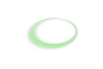 Neon eclipse light effect with glowing green orbit rings. Perfect for high-tech backgrounds, motion graphics, space themes, digital visuals, or minimalist sci-fi UI design concepts.
