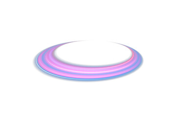 Energy flow neon ellipse glowing with blue, pink, and purple gradient. Futuristic magic circle, dynamic swirl light effect, abstract portal design for fantasy art, sci-fi scenes, and modern digital mo