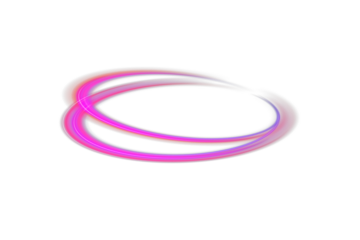 Abstract neon glowing ellipse with vibrant gradient colors of pink, purple, and blue. Futuristic magic circle light effect, energy tunnel swirl, dynamic curve ring for sci-fi design, fantasy backgroun