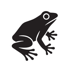 Black frog amphibian silhouette icon