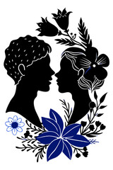 vector illustration of a couple