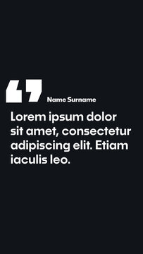 Vertical Animation Quote Template