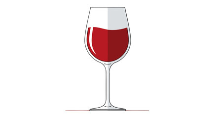 elegant red wine glass perfect for wine lists menus and blogs