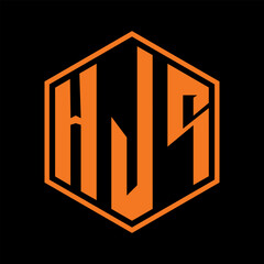 HJS letter design. HJS letter technology logo design on a Black background. HJS Monogram logo design for an entrepreneur and business