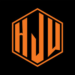 HJU letter design. HJU letter technology logo design on a Black background. HJU Monogram logo design for an entrepreneur and business