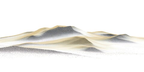 Abstract Illustration Rolling Landscape With
