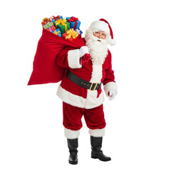 santa claus with gift