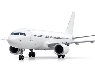 Obraz premium White jetliner on white background