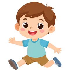 Obraz premium Happy running boy