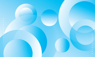 Abstract background with overlapping translucent circles in shades of bright blue. A modern, stylish, and futuristic design perfect for digital use