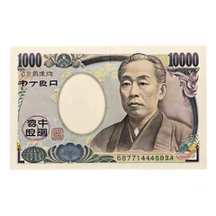 Banknote Yen Isolated On White Background