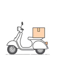 Scooter with Delivery Package