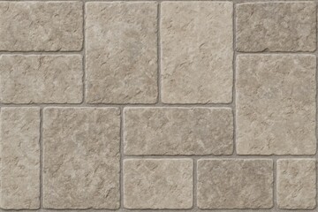 Naklejka premium An intricate pattern of gray stone tiles, meticulously arranged to create a harmonious and timeless design