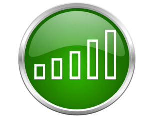 3d green arrows curving upward isolated on transparent background 