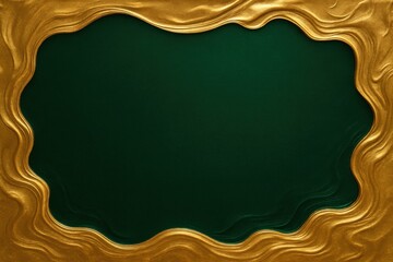 A Luxurious Frame with a Dark Green Backdrop