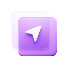 Road sign 3d web and apps icon