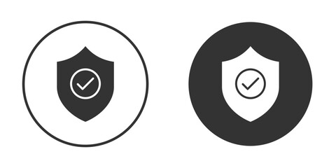 Shield check mark icon. flat sign design. Vector symbol pictogram. UX UI icon