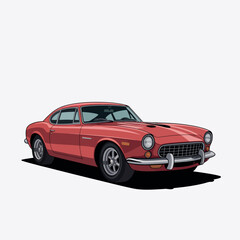 Obraz premium Car Icons Set – Linear Vehicle Views from Front, Side, Back, Bottom, and Interior