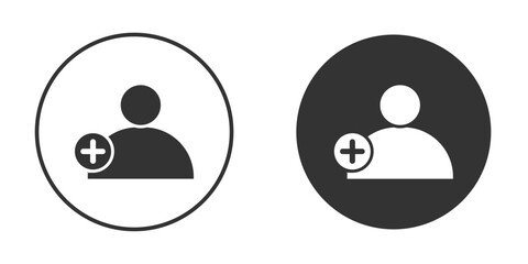 New account icon. flat sign design. Vector symbol pictogram. UX UI icon