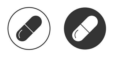 Capsule icon. flat sign design. Vector symbol pictogram. UX UI icon