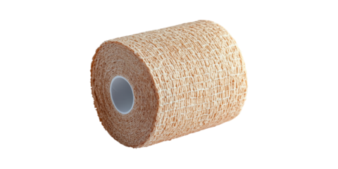 Elastic Bandage Roll For Medical Use. Compression And Support For Injury Recovery Isolated On Transparent Background