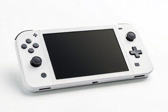 Handheld Gaming Console Mockup with Blank Screen