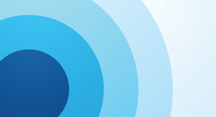 Fototapeta premium Blue modern circle background. Summer template illustration