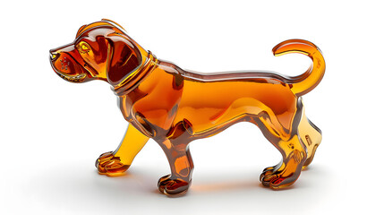 A glass dog figurine