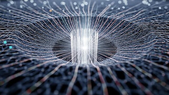 Abstract Digital Network Structure, Centralized Data Flow