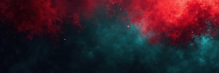 Obraz premium Red teal abstract, grainy black backdrop, noisy gradient blend , texture, digital, graphics