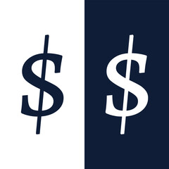 Dollar Icon Symbol, USD Sign. Vector Illustration.