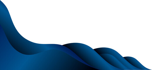 Abstract Blue Flowing Corner Design for Modern Layouts