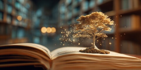The Enchanted Library: Planting the Tree of Knowledge in an Open Book Illuminated by the Light of Success