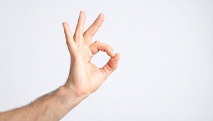 Hand making okay sign