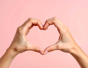 Fototapeta premium Hands forming heart shape