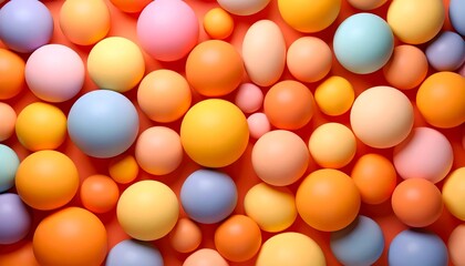 Pastel Colored Spheres Abstract Background Texture.