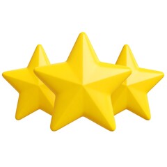 Obraz premium Three bright yellow stars