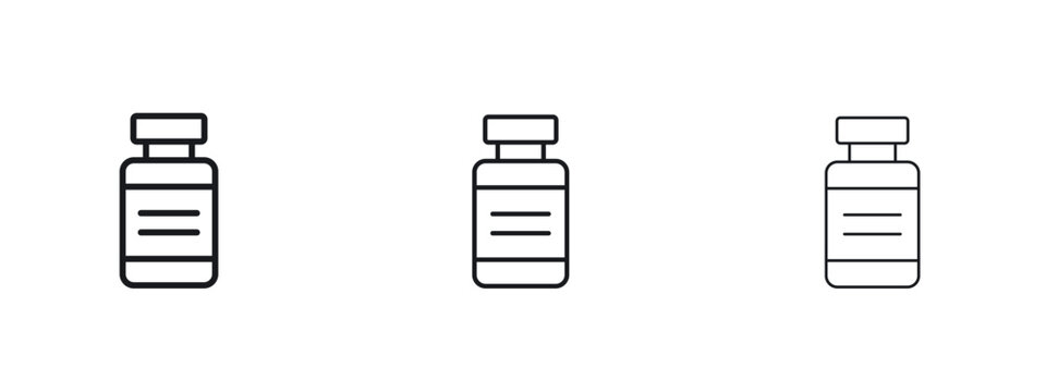 Vaccine vial icon vector design template simple and clean