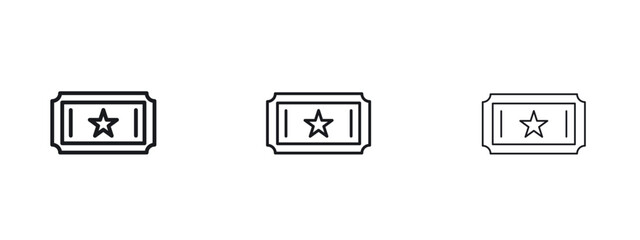 Ticket stub icon vector design template simple and clean