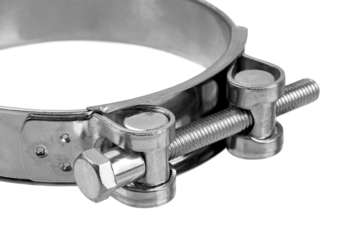 metal clamp with diameter adjustment mechanism, insulated