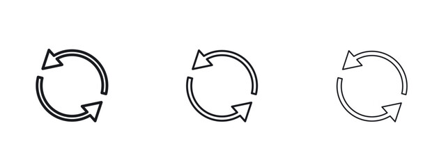 Refresh icon vector design template simple and clean