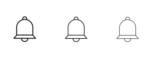 Notification bell icon vector design template simple and clean