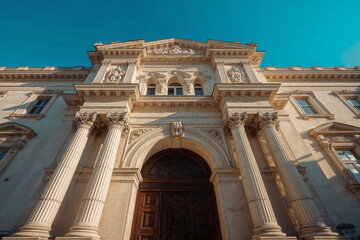 Fototapeta premium Stunning Architectural Details of Historic Building Facade