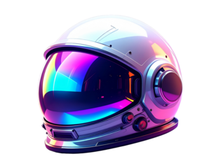 Classic astronaut helmet with reflective visor