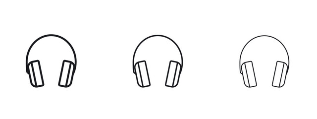 Headphones icon vector design template simple and clean