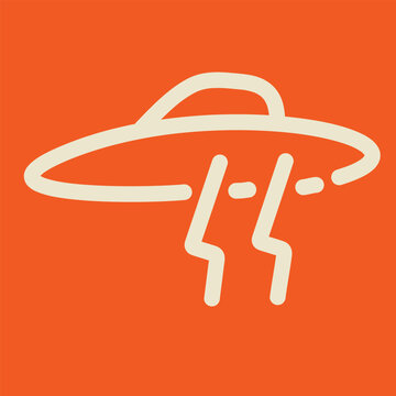 two people wearing the same hat which looks like an UFO