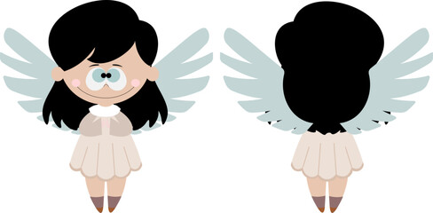 Angel, cute, simple, cut , laser, Cricut,paper, felt, fabric, decoration, school, party, kids , pattern, layers,