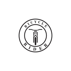 Mountain biker logo vector template for sport logo, bike shop, company, etc.