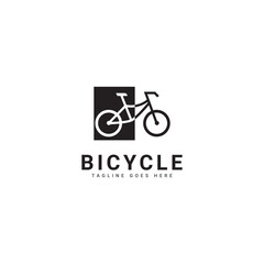 Mountain biker logo vector template for sport logo, bike shop, company, etc.